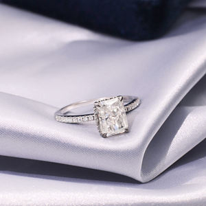 Anillo de Plata de Ley S925 con Moissanita de Corte Baguette, Romántico y Delicado de Tianyu, para Citas Románticas y el Día de San Valentín - Product Image 3