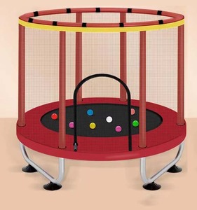Mini <span class=keywords><strong>trampoline</strong></span> pour enfants à usage intérieur avec structure en fer et <span class=keywords><strong>filet</strong></span> de <span class=keywords><strong>protection</strong></span> pour - Product Image 1