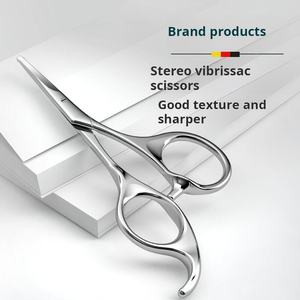 เครื่องมือแต่งคิ้วใบมีดสแตนเลสอเนกประสงค์มีสิทธิบัตรกรรไกรตัดขนจมูกแหลม - Product Image 2