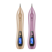 Stylo portable 2-en-1 LCD ABS à 9 vitesses pour l'élimination des taches cutanées, verrues et marques pigmentaires du visage, équilibrant le teint inégal