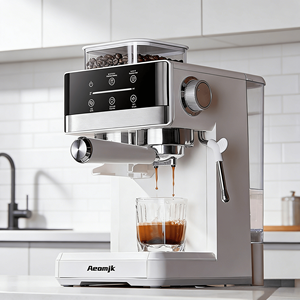 Machine à café intelligente tout-en-un 2 en 1, machine à expresso professionnelle avec moulin intégré pour cappuccino - Product Image 1