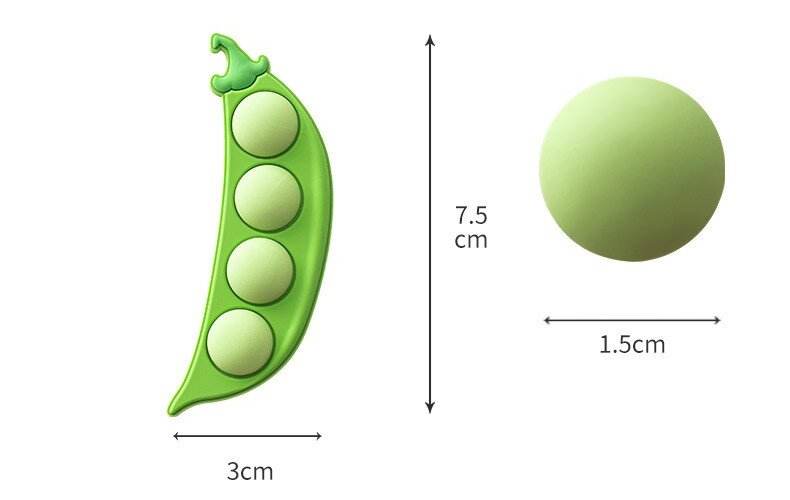 Pea fridge magnet