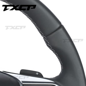 Convient pour <span class=keywords><strong>Audi</strong></span> A3 A4 A5 S3 S4 S5 RS3 RS4 RS5 B8.5 8P 8V B9 C7 A6 A7 RS6 RS7 Q3 Q5 Q7 Q8 C8 C6 S1 S6 Volant en cuir - Product Image 4