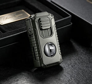 Cheap Windproof Cigar Torch <b>Lighter</b> With Cutter Puncher Multifunction Table Top Cigar <b>Lighter</b> For Cigar Accessory Supply - Product Image 1