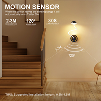 Lampe de table LED RVB sans fil à détecteur de mouvement magnétique, rechargeable par USB, pour décoration nordique intelligente de la maison, réglable et personnalisable pour chevet