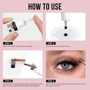 กาวติดขนตาปลอมสีดำใส กันน้ำ แห้งเร็ว 0.5 วินาที ปราศจากน้ำยาง - Product Image 5
