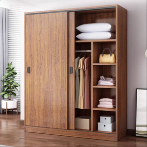 Chambre à coucher moderne simple à louer Armoire de rangement à portes coulissantes avec garde-robe de rangement en MDF - Product Image 5