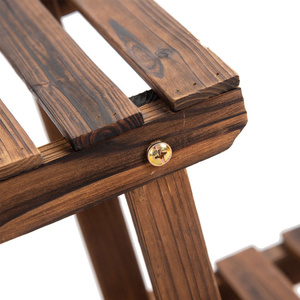 DB Estante de madera de 6 niveles Estante de almacenamiento para plantas Soporte para muebles de patio - Product Image 4