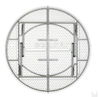 Mesa plegable para pícnic al aire libre, 4 pies, 6 pies y 8 pies, plegable, redonda, de plástico, portátil, para eventos