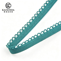 Bande de dentelle extensible en picot élastique Spandex/Nylon, 9 mm, douce pour la peau, pour la couture de vêtements et de sous-vêtements