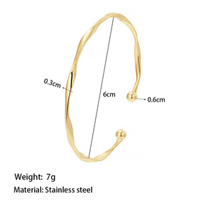Bracciale in oro 18K con perline in acciaio inossidabile Non sbiadito intrecciato Mobius nordico Viking polsino <span class=keywords><strong>Bang</strong></span> rune per uomo - Product Image 4