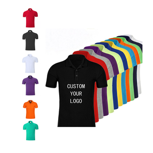 T-shirt tinta unita da <span class=keywords><strong>uomo</strong></span> personalizzata <span class=keywords><strong>manica</strong></span> corta Casual per <span class=keywords><strong>Polo</strong></span> con stampa ricamo Logo più formato opzione in bianco - Product Image 1