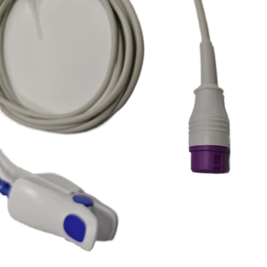 Nhà máy sản xuất cảm biến SpO2 Mindray, dài 3 mét, đầu nối 12 chân màu tím tròn, it20, im20, Elite V5/V6/V8 (* m-tech) - Product Image 5
