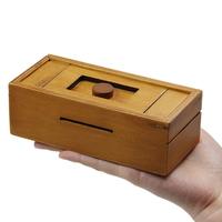 Подарочная коробка-головоломка с секретными отсеками, деревянная коробка для денег, чтобы бросить вызов