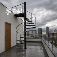 Escalier en colimaçon sur mesure, fabrication directe d'usine, design raffiné pour l'intérieur d'appartements