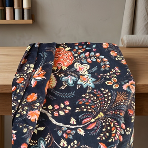 Tissu en velours de coton à imprimé floral, style indien, pour rembourrage, quilting et décoration, tissu de haute qualité, velours naturel, luxe - Product Image 1