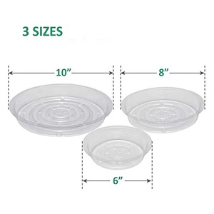 6 pouces plante de jardin clair rond en <span class=keywords><strong>plastique</strong></span> soucoupe fleur planteur Pot plateau - Product Image 2
