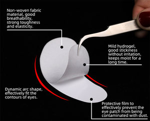 Parches de Hidrogel para Ojos Sin Pelusas, Almohadillas de Gel Profesionales para Debajo de los Ojos para Extensiones de Pestañas - Product Image 4