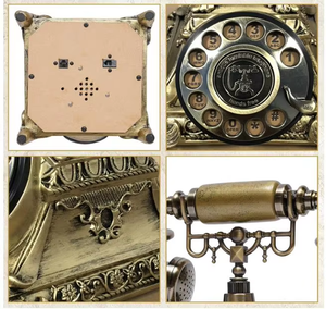 Teléfono de Resina Estilo Antiguo para Libro de Visitas con Tarjeta de Memoria de 32GB y Correo de Voz para Bodas, Caja de Regalo Incluida - Product Image 2