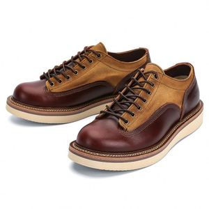2025 Autumn/Winter Handmade Leather Shoes-Italian Business Leather Men's Shoes-High Quality Waterproof Retro Ankle Boots - Product Image 5