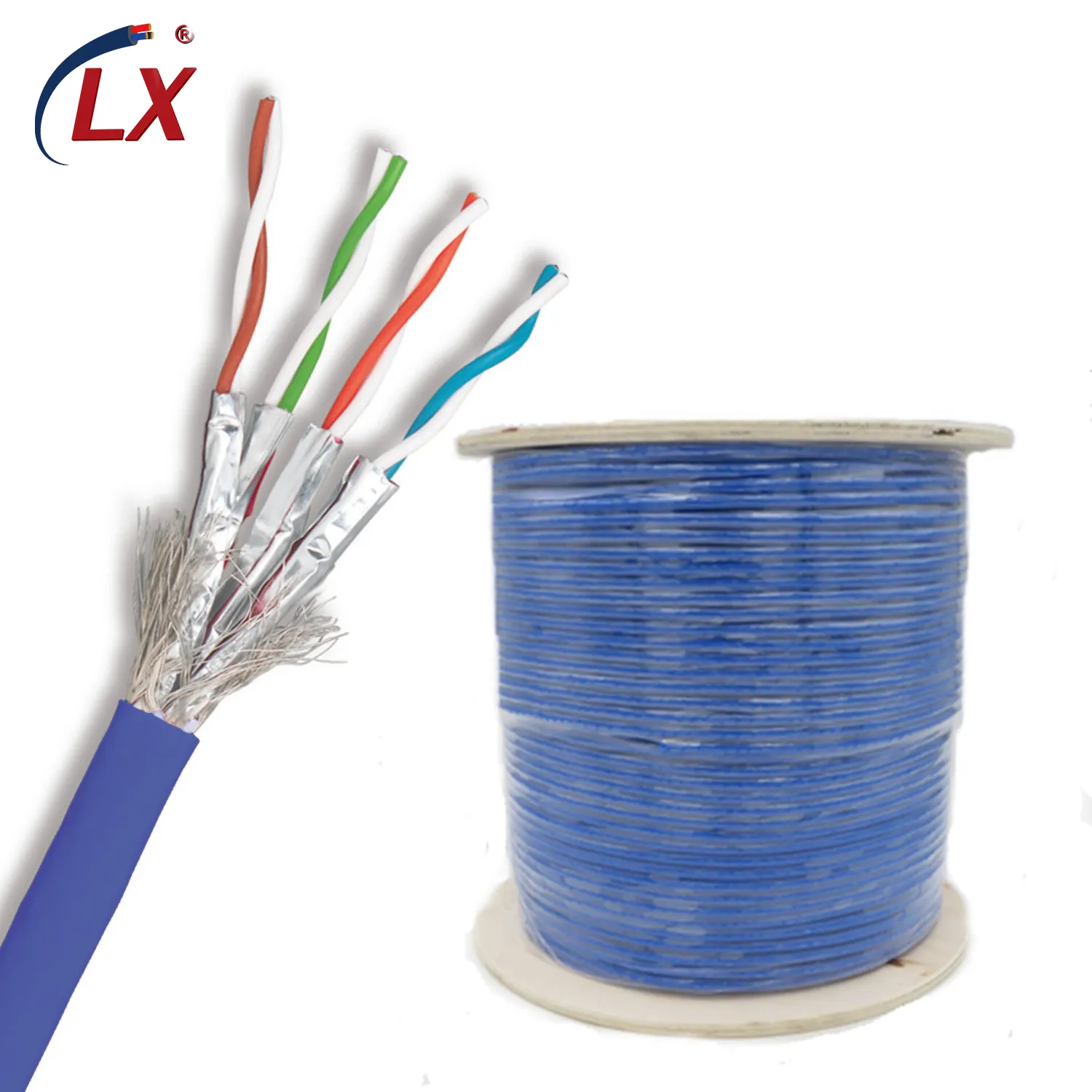 Custom twisted pair Cat6 Cat 6 UTP FTP STP SFTP Network Lan Ethernet cable with PVC Insulation