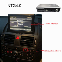 Dckloer CarPlay et Android Auto sans fil portable pour Mercedes Benz W204 2007-2010 NTG 4.0 Mirror Link Caméra de recul