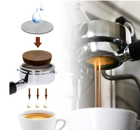 Filtre à café expresso réutilisable en acier inoxydable 304/316 de qualité alimentaire, durable, pour café et thé, disque de filtration pour tasse individuelle