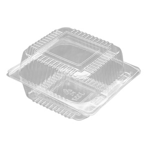 使い捨て透明な正方形のファストフードハンバーガーサンドイッチテイクアウト用プラスチック容器ボックス包装 - Product Image 1