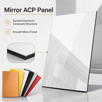 Panneau composite en aluminium miroir, couleur personnalisée, 4 mm, pour revêtement mural décoratif