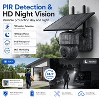 Caméra de chasse extérieure ST-517C 3MP 4G WiFi solaire, mini caméra de sécurité PTZ avec capteur CMOS 2K, vision nocturne IP66 et détection PIR
