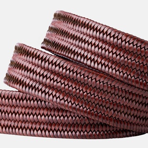 Cinturón trenzado para <span class=keywords><strong>hombre</strong></span>, <span class=keywords><strong>correa</strong></span> de cuero elástico para vaqueros con hebilla de una sola punta - Product Image 5