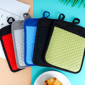 Pads de cuisine réutilisables en coton premium résistants à la chaleur et tabliers absorbants doux, chiffons multifonctionnels de forme carrée - Product Image 1