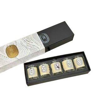<span class=keywords><strong>Bougie</strong></span> parfumée artisanale <span class=keywords><strong>de</strong></span> luxe fabriquée en usine, lot <span class=keywords><strong>de</strong></span> 5, longue durée, cire <span class=keywords><strong>de</strong></span> soja <span class=keywords><strong>de</strong></span> haute qualité, huile essentielle, gobelet en verre avec boîte cadeau, pour usage domestique - Product Image 2