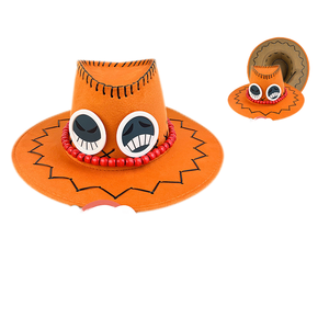 <span class=keywords><strong>Chapeau</strong></span> de cowboy occidental tendance unisexe <span class=keywords><strong>One</strong></span> <span class=keywords><strong>Piece</strong></span> Fire Fist <span class=keywords><strong>Ace</strong></span>, personnage d'anime cosplay, <span class=keywords><strong>chapeau</strong></span> de jazz, broderie 3D, quatre saisons - Product Image 1