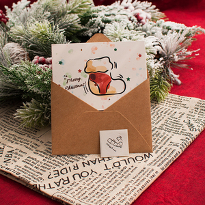Tarjeta Postal de Recuerdo Navideña Personalizada <span class=keywords><strong>Vlove</strong></span>, Impresa en Papel Reciclado de Lujo con Barnizado Mate, para el Norte - Product Image 6