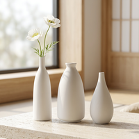 Vase en porcelaine fait main vintage Wabi Sabi, grand vase à fleurs en céramique pour décoration intérieure, récipient floral, vente en gros ARM LVG