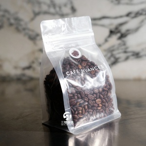 Transparent Matte Moisture Proof Food Grade Coffee Bag Degassing Valve Custom Logo Eight Side Seal BOPP/VMPET/PE Pet Food - Product Image 4