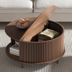 <span class=keywords><strong>Table</strong></span> <span class=keywords><strong>basse</strong></span> en bois massif de style <span class=keywords><strong>rétro</strong></span> et luxueux, <span class=keywords><strong>table</strong></span> à thé créative avec rangement pour les petits salons - Product Image 3
