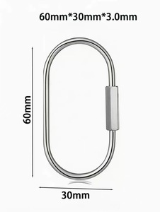 Mousqueton ovale en acier inoxydable – <span class=keywords><strong>Clip</strong></span> durable à ressort pour la fabrication de bijoux DIY, accessoires de sac, vente en gros - Product Image 3