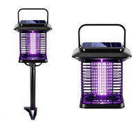 Groothandel Zonne-aangedreven Muggenlamp Buiten Waterdicht UV LED Insectenverjager 4000mAh Zonne-energie USB Dubbele Oplading Tuin OEM