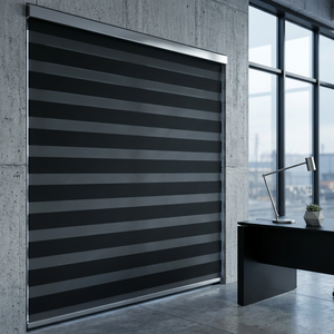 Persianas Enrollables Zebra Eléctricas Modernas de Alta Calidad, Persianas Motorizadas Día y Noche con Control Remoto Bluetooth Integrado para Oficina y Baño - Product Image 3