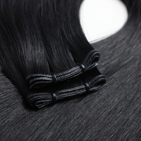 Extensions de cheveux humains vierges vietnamiens noirs 100 % naturels de qualité supérieure 12A, tissage Genius, pour salon, cheveux bruts super double drawn