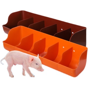 ถังให้อาหารหมูแบบหลายช่องอุปกรณ์ให้อาหารปศุสัตว์พลาสติกสำหรับฟาร์ม - Product Image 4