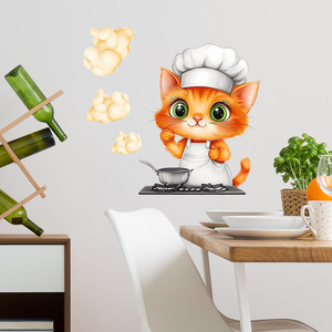 Adesivo della parete dello Chef del fumetto autoadesivo all'ingrosso della decorazione della cucina - Product Image 5