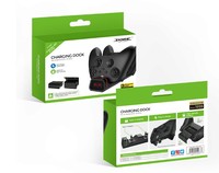 Base de Carga para Xbox ONE X/SLIM/Xbox Series X/S, Cargador Inalámbrico y con Cable para Dos Controles, Cubierta de Batería Mejorada