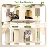 Torre para Gatos Starmoon para Gatos de Interior, Torre para Gatos de 80 polegadas com Poste Arranhador, Rede, 3 Plataformas, 2 Casas, 2 Cestas Suspensas