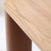 Vente en gros de meubles en bois d'usine Wa-bi Table de salle à manger ovale moderne nordique 4 places rectangulaire en bois massif