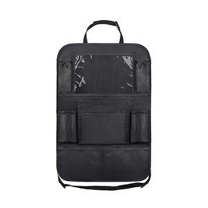 Organizador de asiento trasero de coche Oxford 600D con logotipo personalizado, bolsa de almacenamiento, caja de almacenamiento con pantalla transparente, organizador de asiento de coche con logotipo personalizado - Product Image 1