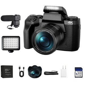 Videocámara Retro 4K con Wifi de 64MP, Pantalla Táctil 4.0, Cámara Digital Óptica Profesional para Fotografía y Vlogging - Product Image 6