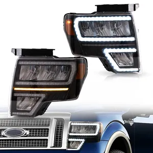 VLAND工厂批发启动动画DRL猛禽前灯2009-2014全LED 2011大灯适用于福特F150